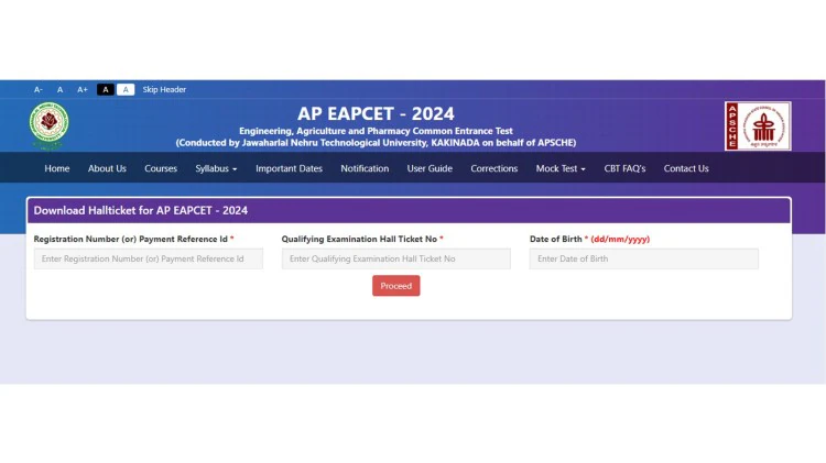 AP EAMCET Hall Ticket download